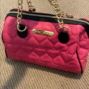Pink betsey Johnson hand bag